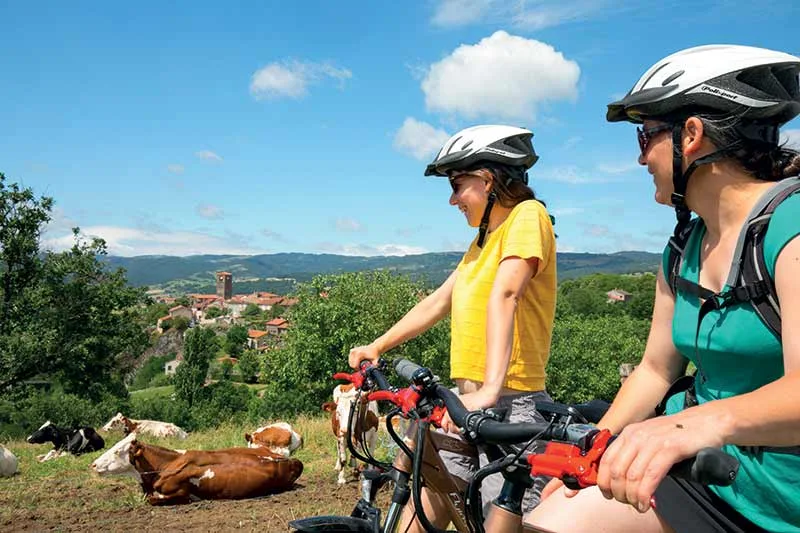 bike trails, Auvergne, Haute-Loire, cheeses