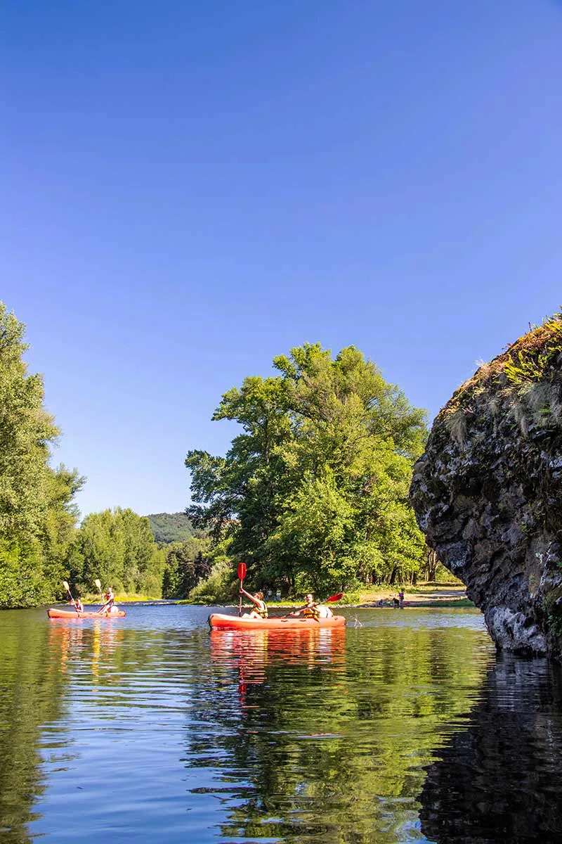 canoe swimming rivers, combine Haute-Loire, Auvergne