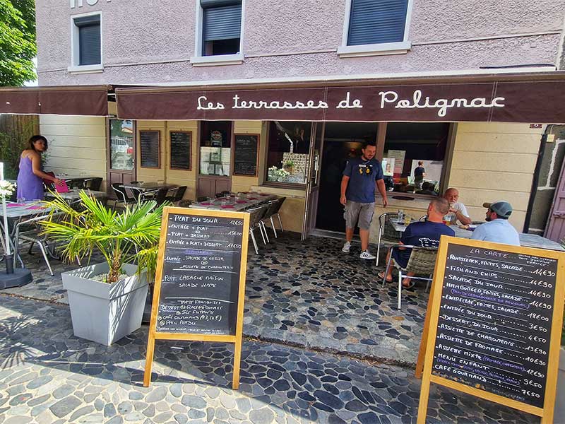 Restaurant Les terrasses de Polignac en Haute-Loire, Auvergne