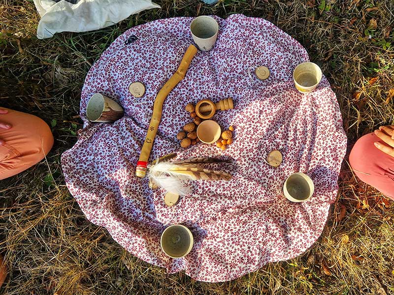 Tea ceremony surrounded by nature in Haute-Loire, Auvergne