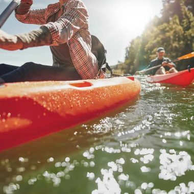 People go kayaking in Haute-Loire