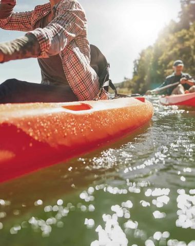 People go kayaking in Haute-Loire