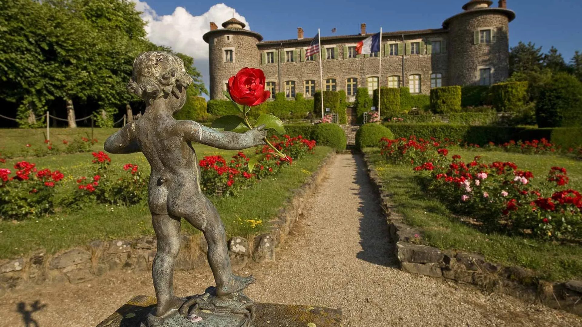 Chateau Marquis Lafayette Haute-Loire, Auvergne, Garten