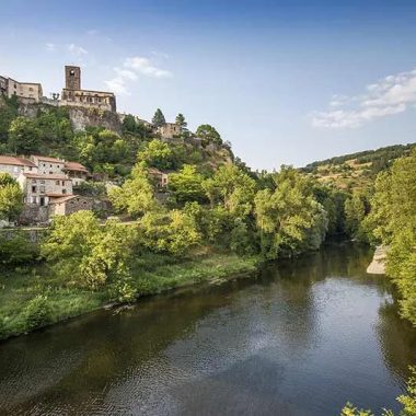 Chilhac kleine Städte mit Charakter, Kulturerbe, Haute-Loire, Auvergne